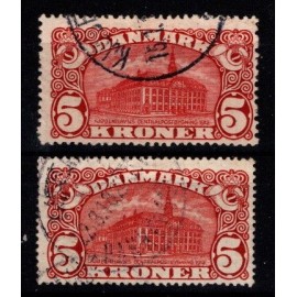 1912 og 1915 - Danmark - AFA 67 og 81 - Frimærke - Stemplet. 1912 og 1915 - Danmark - AFA 67 og 81 - Frimærke - Stemplet.